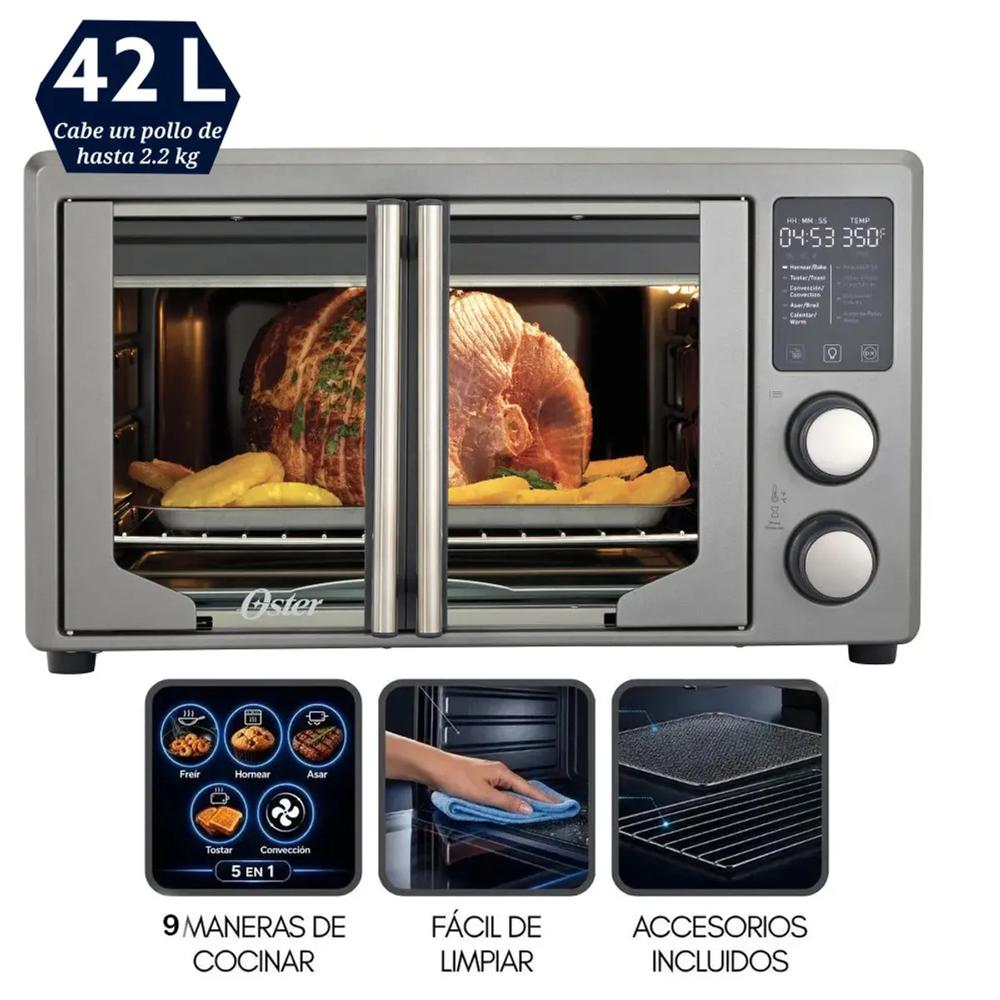 Horno Eléctrico digital con freidora de aire 42 Litros Silver Oster TSSTTV42FDDAFNS 053