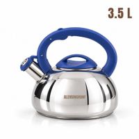 Tetera De Acero Inoxidable 3.5l Con Silbato - Azul
