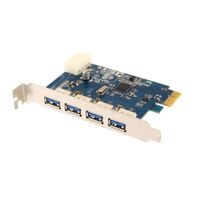 Tarjeta PCI Express USB 3.0 de 4 Puertos Alta Velocidad 5 Gbps CP-4PTU