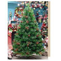ÁRBOL NAVIDEÑO SEMINEVADO DE 2.10 METROS CON 1156 RAMAS COLOR VERDE