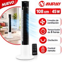 Ventilador Tipo Torre 37"" VMTT-1037R 45 Watts Blanco