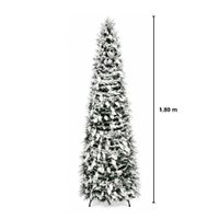 ARBOL NAVIDENO PLEGABLE NEVADO DE 180 CM