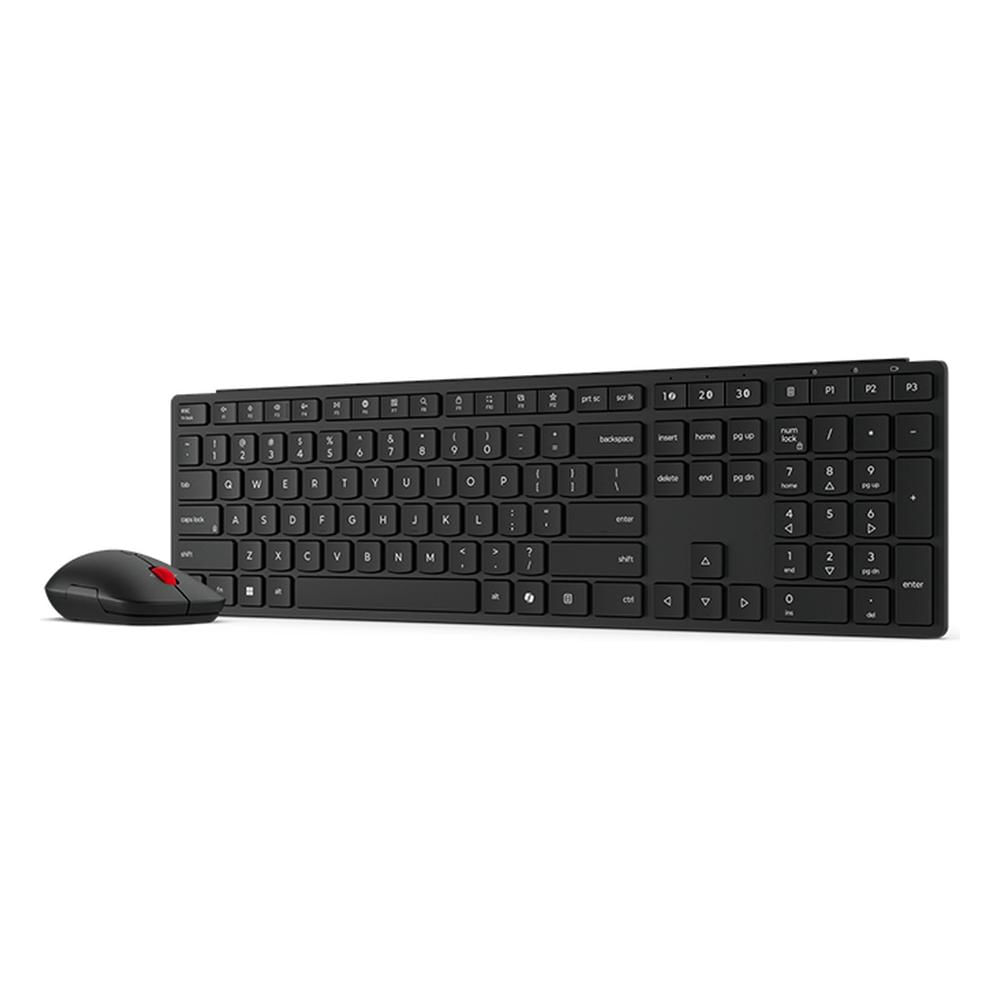 Combo Teclado y Mouse Inalámbrico Lenovo Pro 6000 4X31S04857 Bluetooth Español Latino Negro