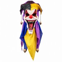 Máscara Látex Payaso Bufón Siniestro Multicolor Halloween