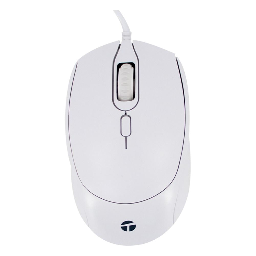 Mouse Alámbrico Teros TE-1225S USB 1600 DPI Blanco