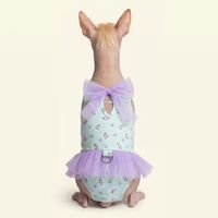 ENTERIZO ROPA DE BAÑO PARA PERRO Y GATO TUL Y LAZO TUQUESA Y LILA - TALLA L