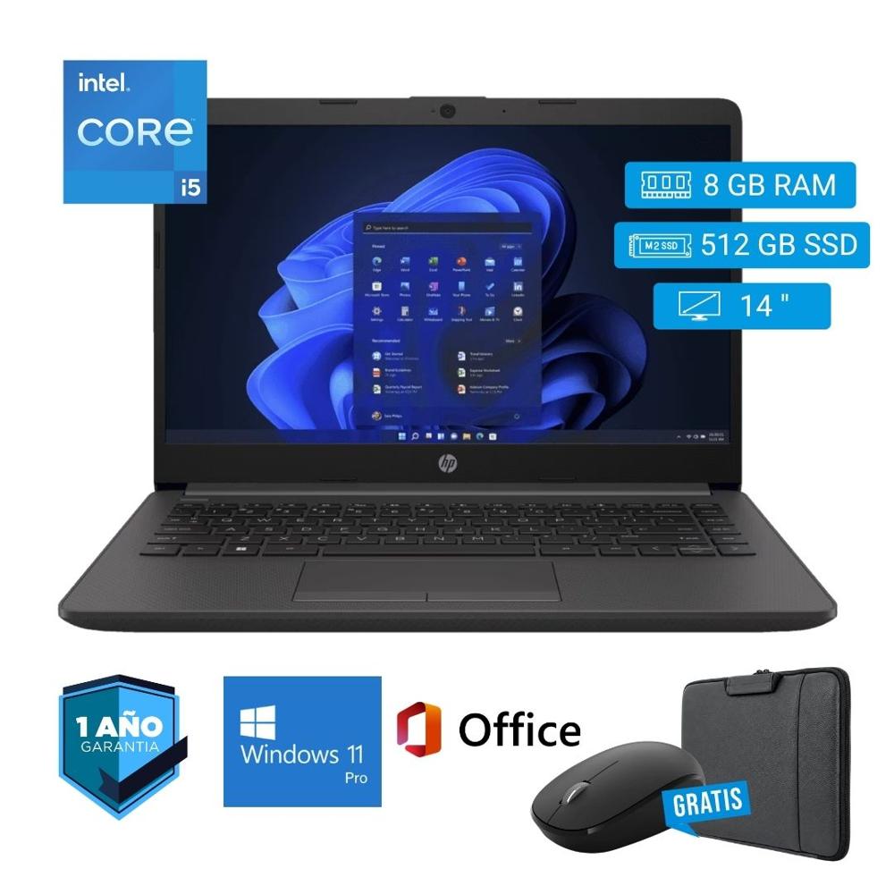 Laptop semi nueva HP 240 G8 Core i5 10ma. 8GB RAM 512GB SSD 14pul - Mouse - Funda