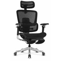 Silla Nova Con Cabecera Negro Base Nylon - Ziyaz