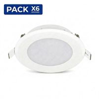 Pack x6 Spot Para Empotrar Caja Octogonal 14W Luz Blanca color Blanco