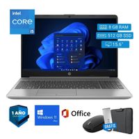 Laptop semi nueva HP 250 G8 Core i5 11va. 8GB RAM 256GB SSD 15.6pul. - Mouse - Funda