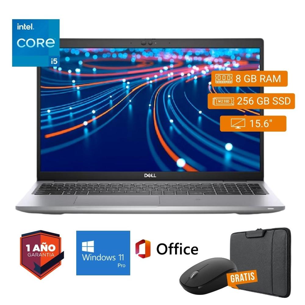 Laptop semi nueva Dell Latitude 5520 Core i5 11va 8GB RAM 256GB SSD 15.6pul - Mouse - Funda