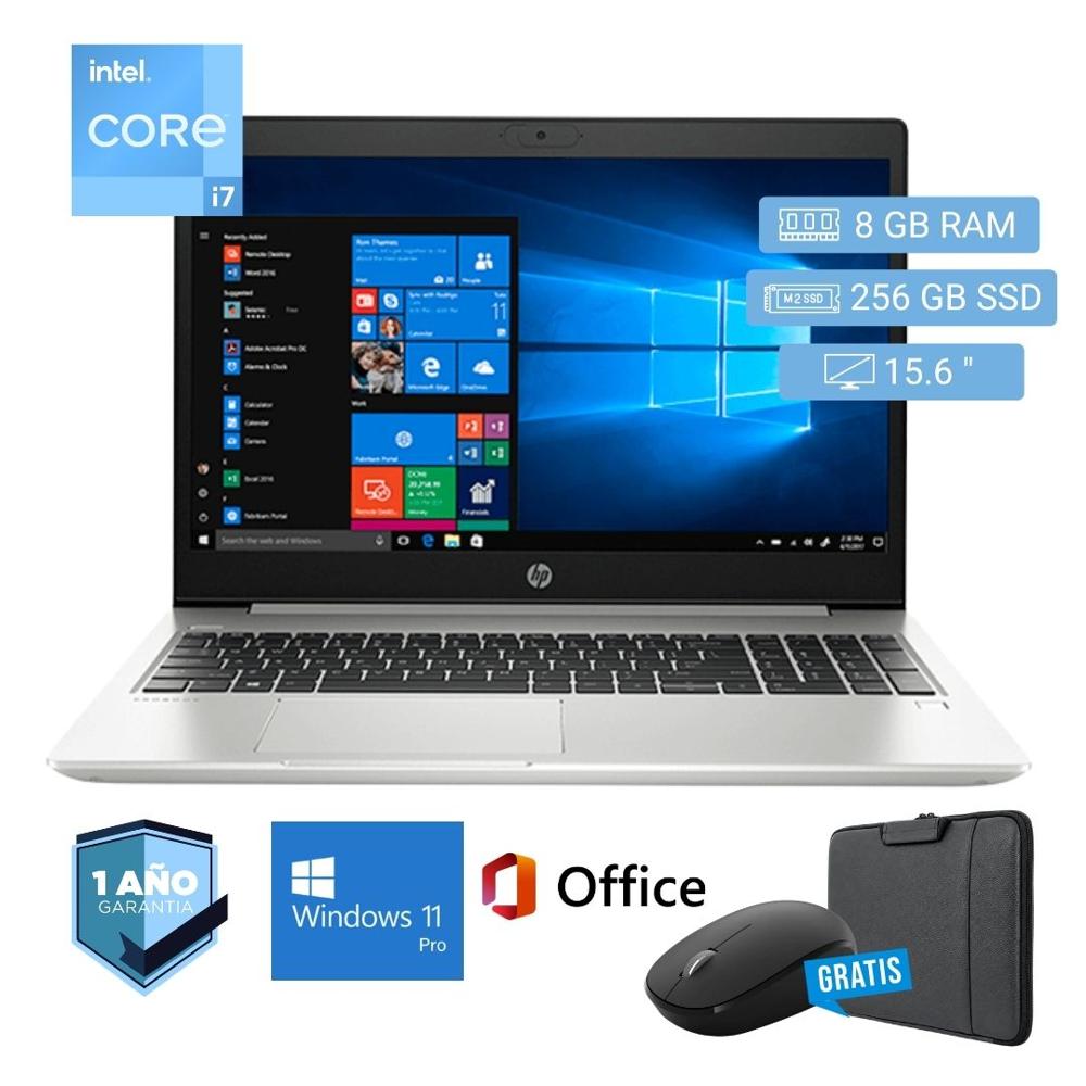 Laptop semi nueva HP ProBook 450 G7 Core i5 10ma. 8GB RAM 256GB SSD 15.6pul. - Mouse - Funda