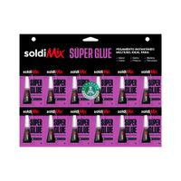 Super Glue Soldimix 1gr. x12 Und. - Pegamento Instantáneo