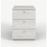 Velador Moderno Newyorki 3 Cajones Cemento RyR MUEBLES