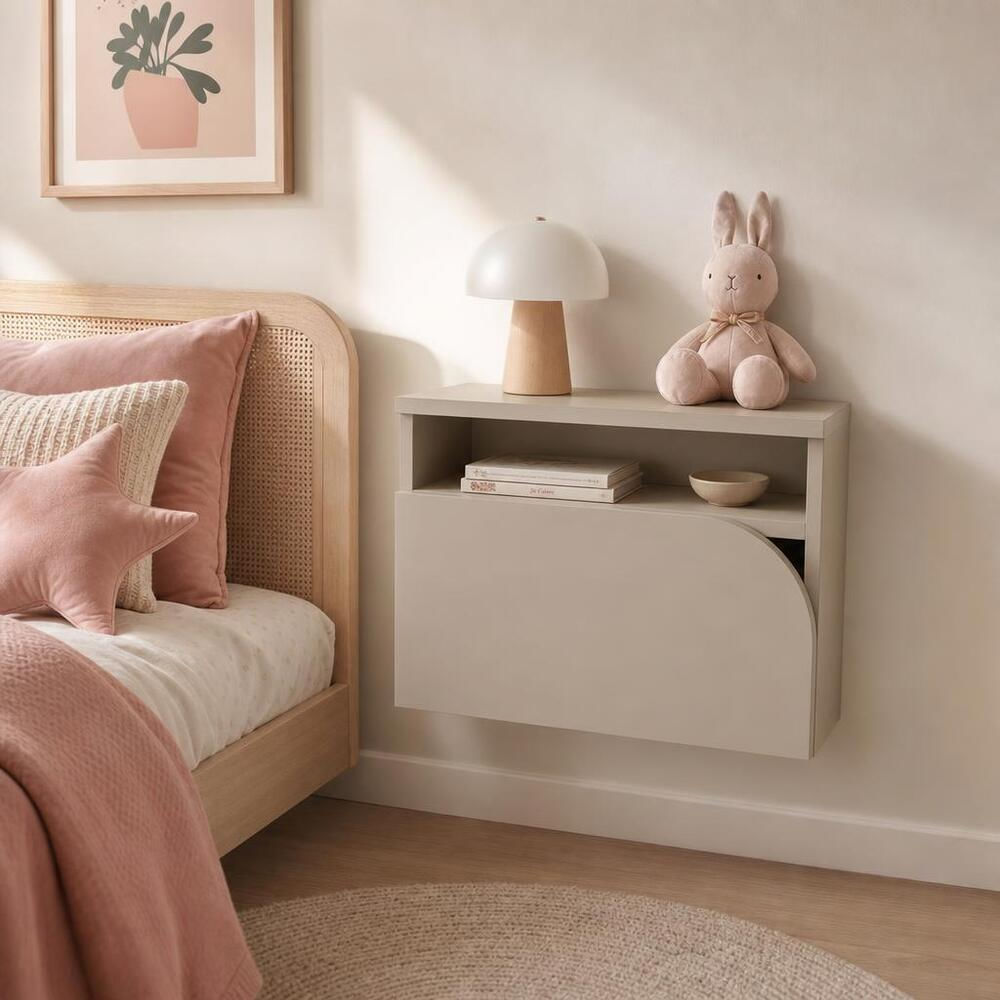 Velador Minimalista Flotante Coco Capri RyR MUEBLES
