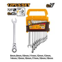 Set 12 Piezas Llave Mixta Ingco 180 8 19mm HKSPAR1123