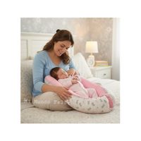 Cuna Nido Colecho para Bebe con Almohadita Rosada