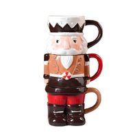TORRE DE 3 TAZAS CASCANUEZ NAVIDENAS DE CERAMICA