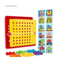 Juego Didáctico de Mosaicos con Botones de Colores para Niños