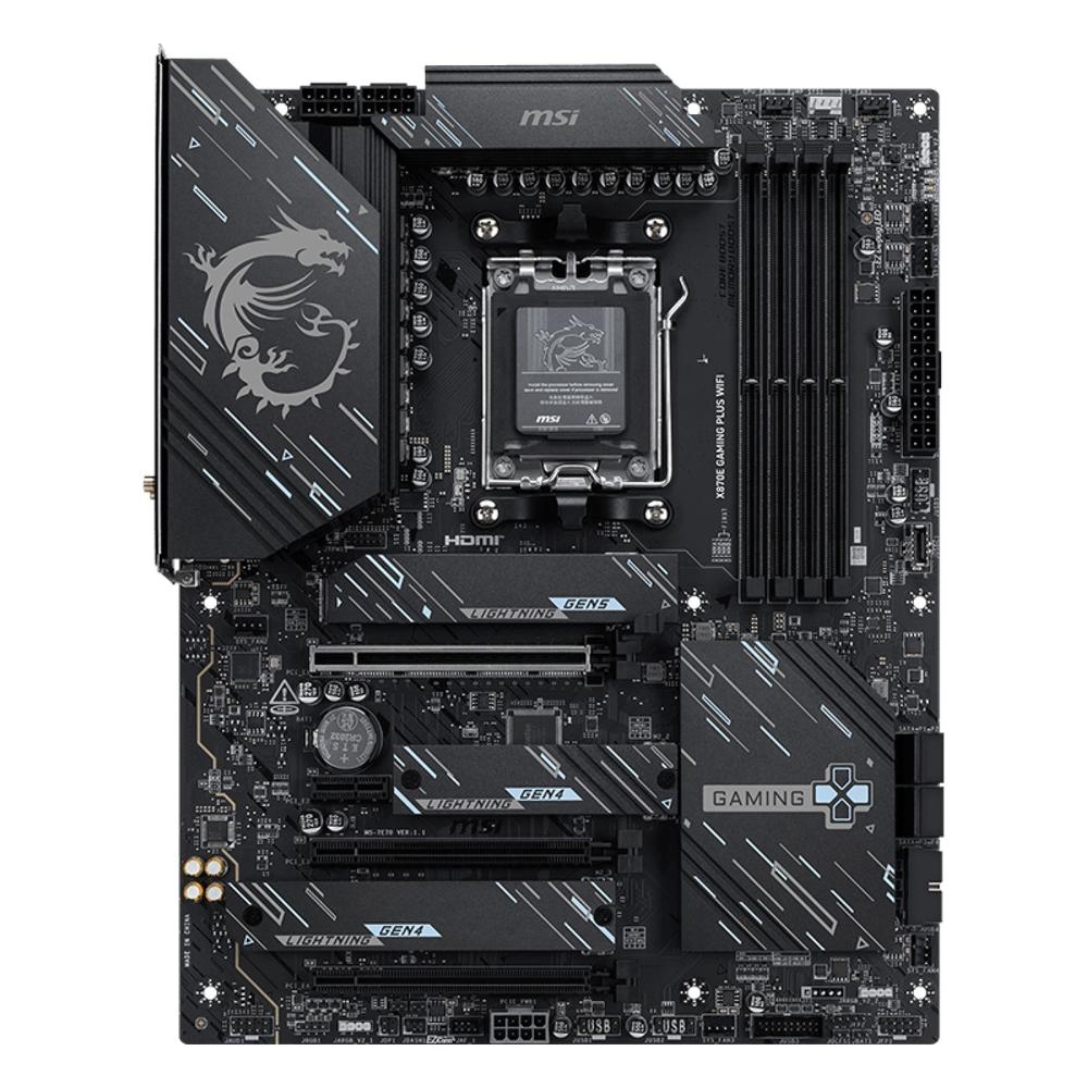Placa Madre MSI X870E Gaming Plus WIFI AM5 DDR5 ATX Wi-Fi 7 Negra