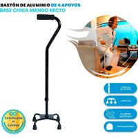 Bastón Cuatro Patas Tipo Cisne Soporte y Equilibrio Extra