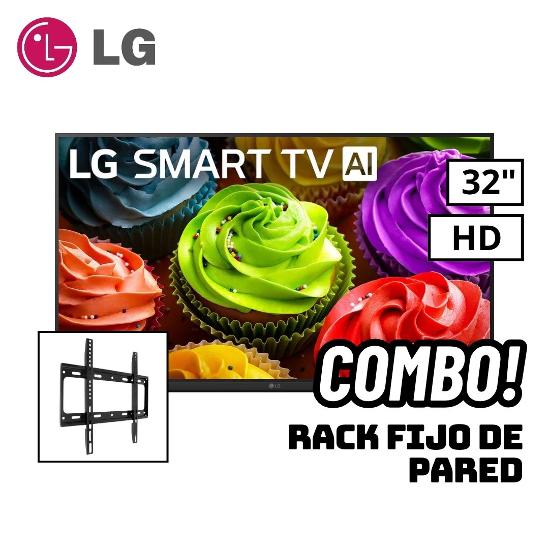 TELEVISOR LG 32 SMART TV WEBOS HUB HD LED 2026 - 32LB650BPSA MAS RACK FIJO PARED