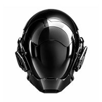 Máscara Casco Negro Cyberpunk Halloween Cosplay