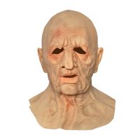 Máscara Realista de Anciano Látex Halloween Cosplay