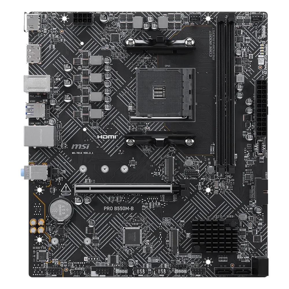 Placa Madre MSI PRO B550M-B AM4 DDR4 Micro ATX Negra