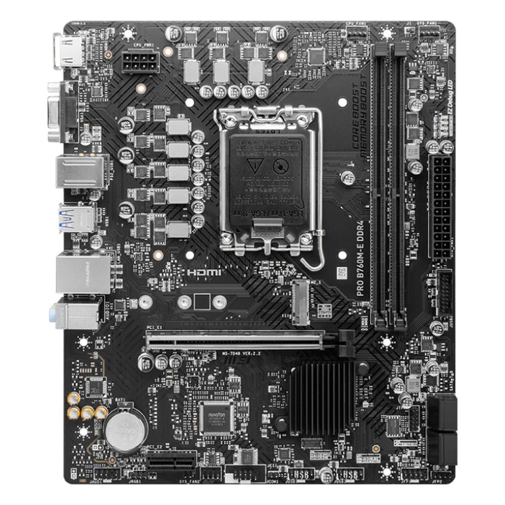 Placa Madre MSI PRO B760M-E DDR4 LGA1700 Micro ATX Negra