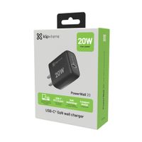 Cargador Pared Klip Xtreme PowerWall 20W GaN USB-C Negro KMC-050
