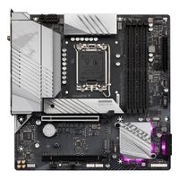 Placa Madre Gigabyte B760M Aorus Elite AX DDR4 LGA1700 Micro ATX Wi-Fi 6E Negra y Plateada