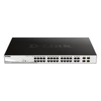 Switch Administrable D-Link DGS-1210-28MP 24 Puertos Gigabit PoE 370W 4 Combo SFP Negro