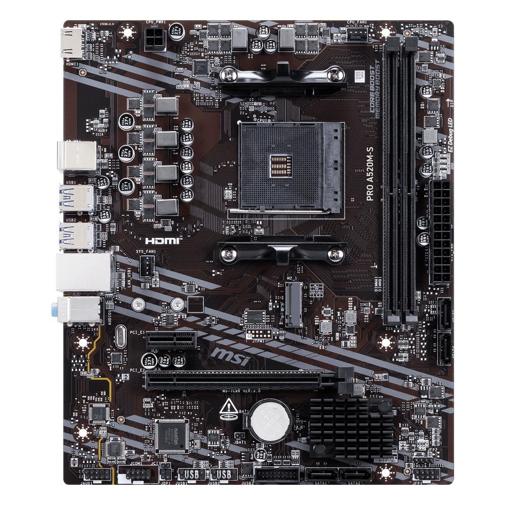 Placa Madre MSI PRO A520M-S AM4 DDR4 Micro ATX Negra