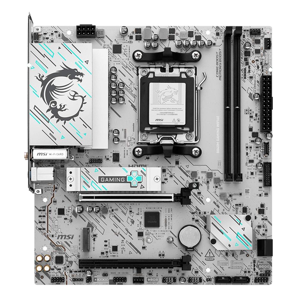 Placa Madre MSI B840M Gaming AM5 DDR5 Micro ATX Wi-Fi 6E Blanca