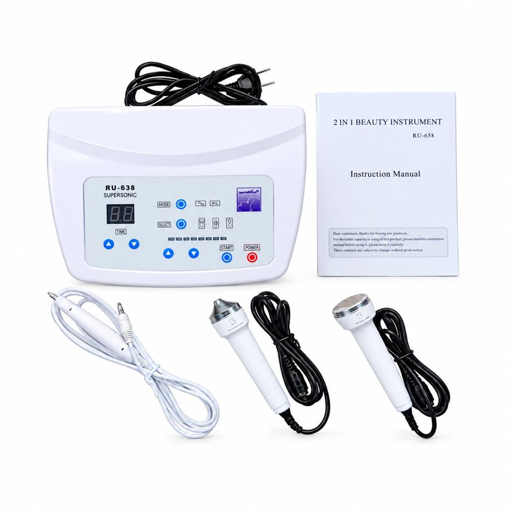 Ultrasonido Terapéutico y Estético Profesional de 1-3 MHz con Cauterizador - RU-638