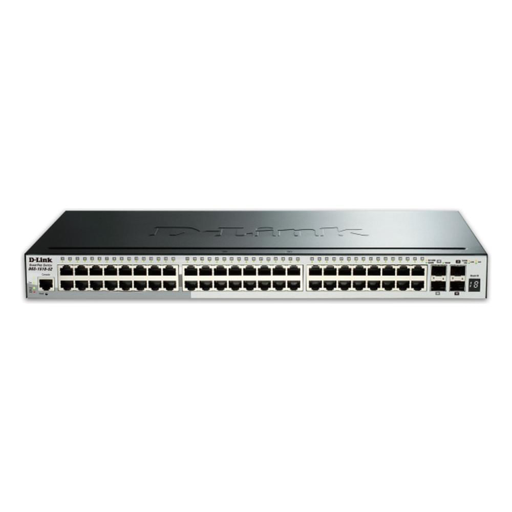 Switch Administrable D-Link DGS-1510-52X 48 Puertos Gigabit 4 SFP Plus 10G Apilable Negro