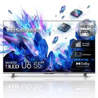 TELEVISOR HISENSE 55 PULGADAS MINILED GOOGLE TV 55U6ESG 12 MESES DE GARANTIA 2026