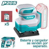 LIJADORA ORBITAL DE HOJA 20V 12000RPM 110X100MM INDUSTRIAL