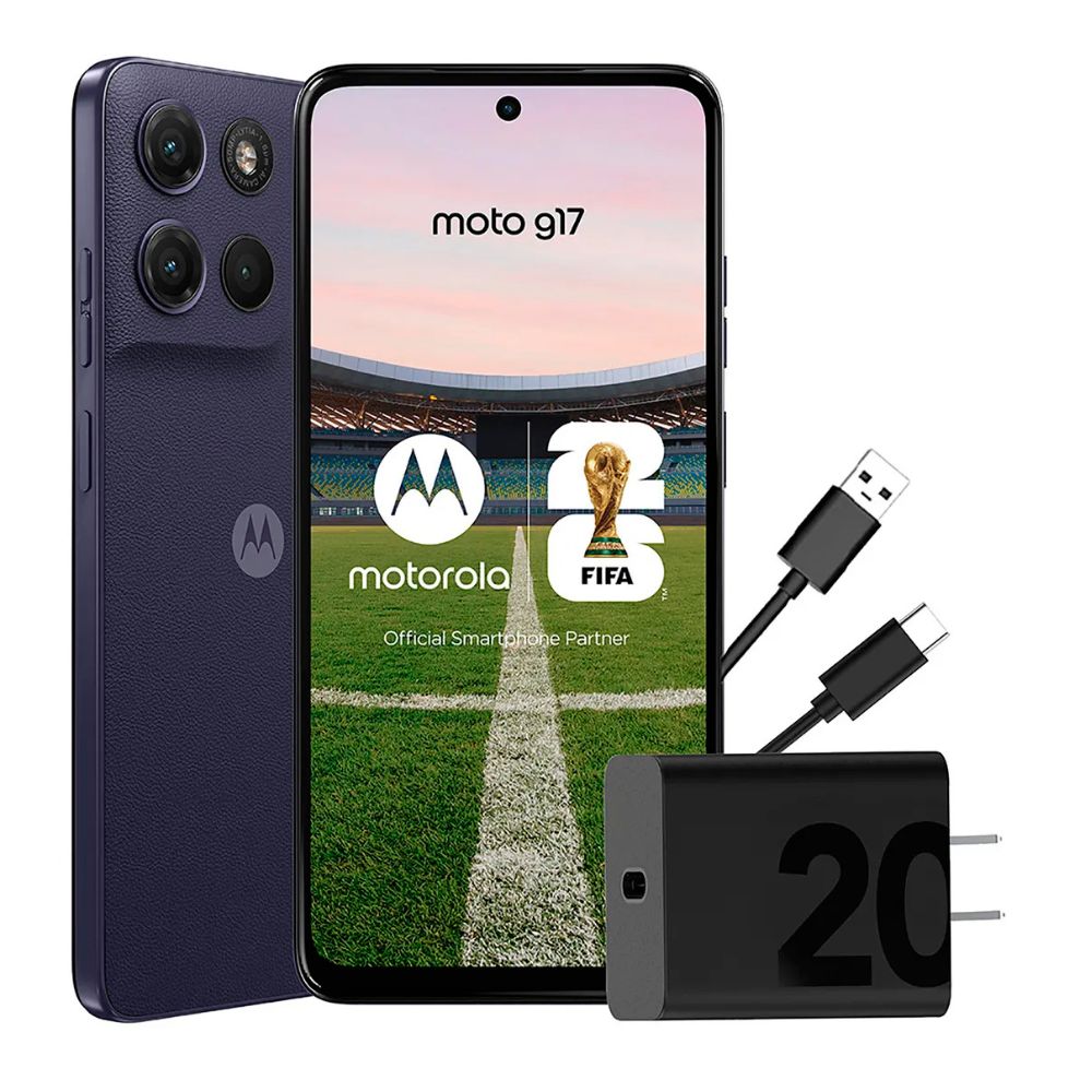 Celular Motorola Moto G17 4GB 128GB Blueberry