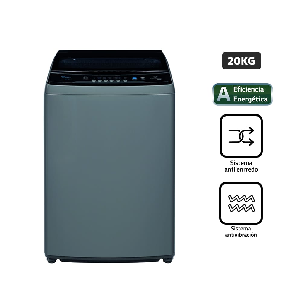 Lavadora INDURAMA 20 Kg Carga Superior LRI-20IGR Gris