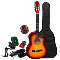 Guitarra Electroacústico nylon color Sunburst kit Completo de accesorios