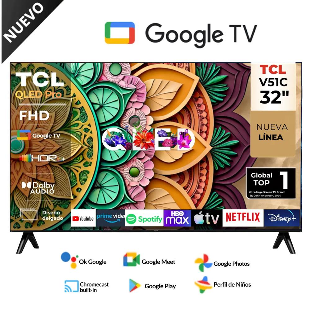 Televisor TCL QLED 32 FHD Smart TV Google Tv