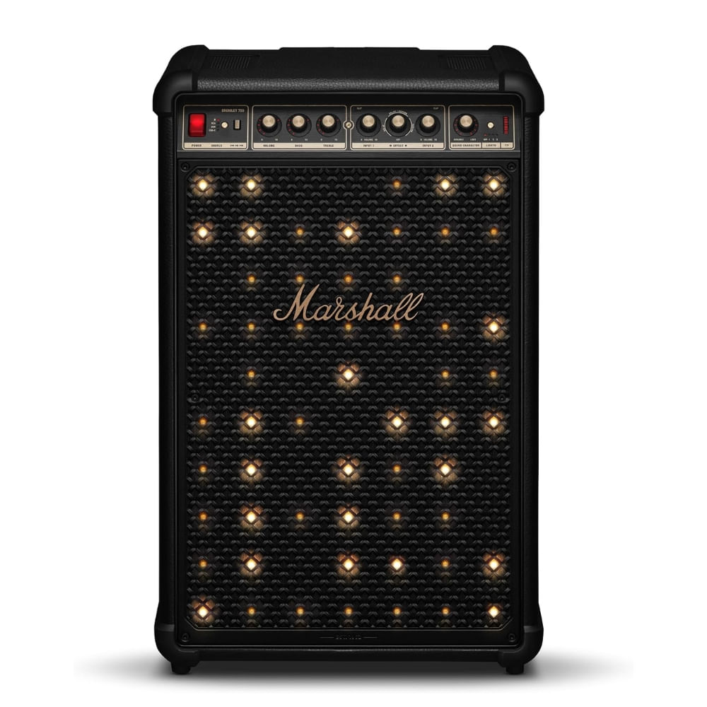 Parlante Marshall Bromley 750 Negro 40 horas 500W con luces y ruedas