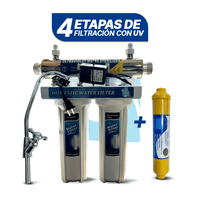 Purificador con UV platinum con 4 etapas
