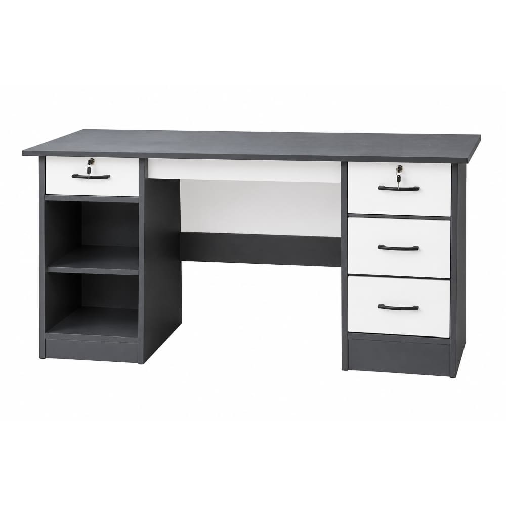 Escritorio 120 cm Mesa de Trabajo Elegante Incluye Cajones  Moderno Hogar  Oficina  FG-3