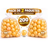 Pack  x2 - 200  Pelotas  Doradas para piscina de pelotas - Tipo 4