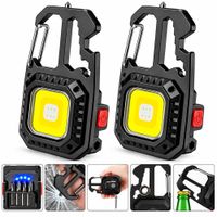 Pack x2 Mini Linterna Lámpara Led Recargable Multifuncional Llavero