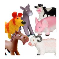 Animales De Goma Suaves Y Grandes Pack De La Granja X6