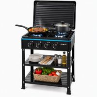Cocina a Gas 4 Hornillas Incluye Base 2 Repisas Alta Potencia Hogar Cocina CY-1